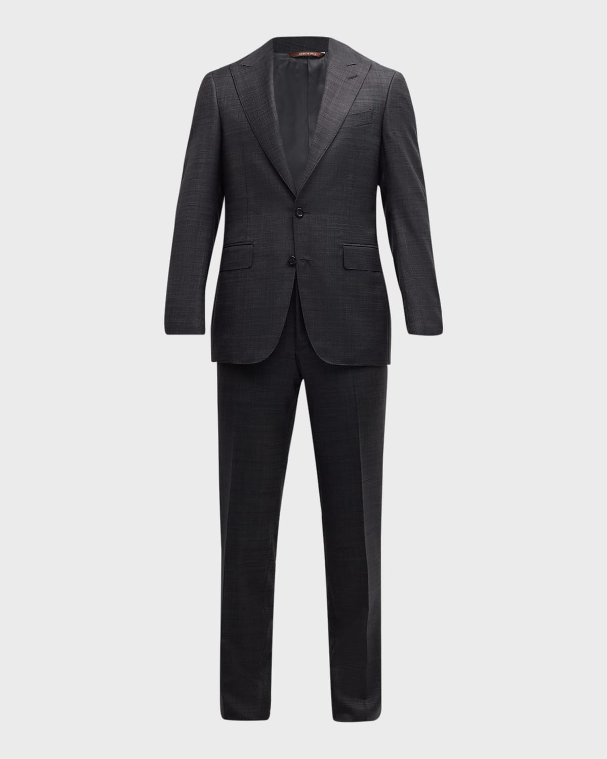 Men's Solid Wool Tic Suit