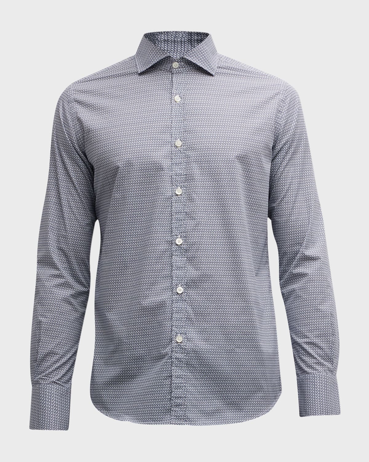 Men's Geometric-Print Sport Shirt