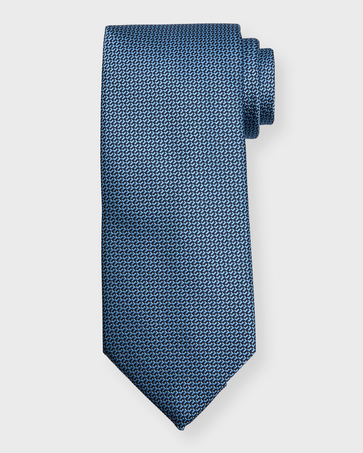 Men's Geometric Jacquard Silk Tie