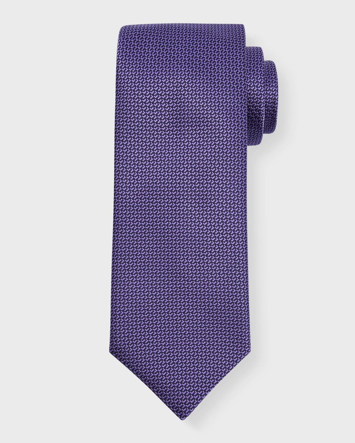 Men's Micro-Geometric Silk Tie