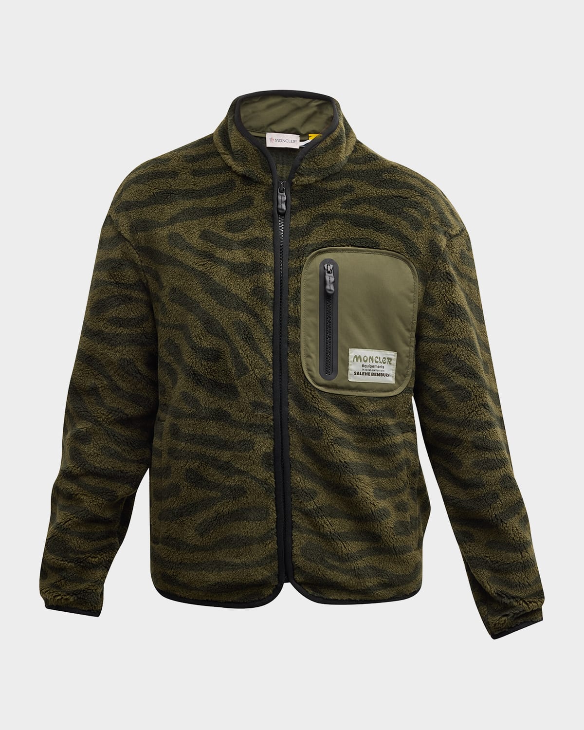 Moncler Genius Moncler X Salehe Bembury Teddy Zip In Olive