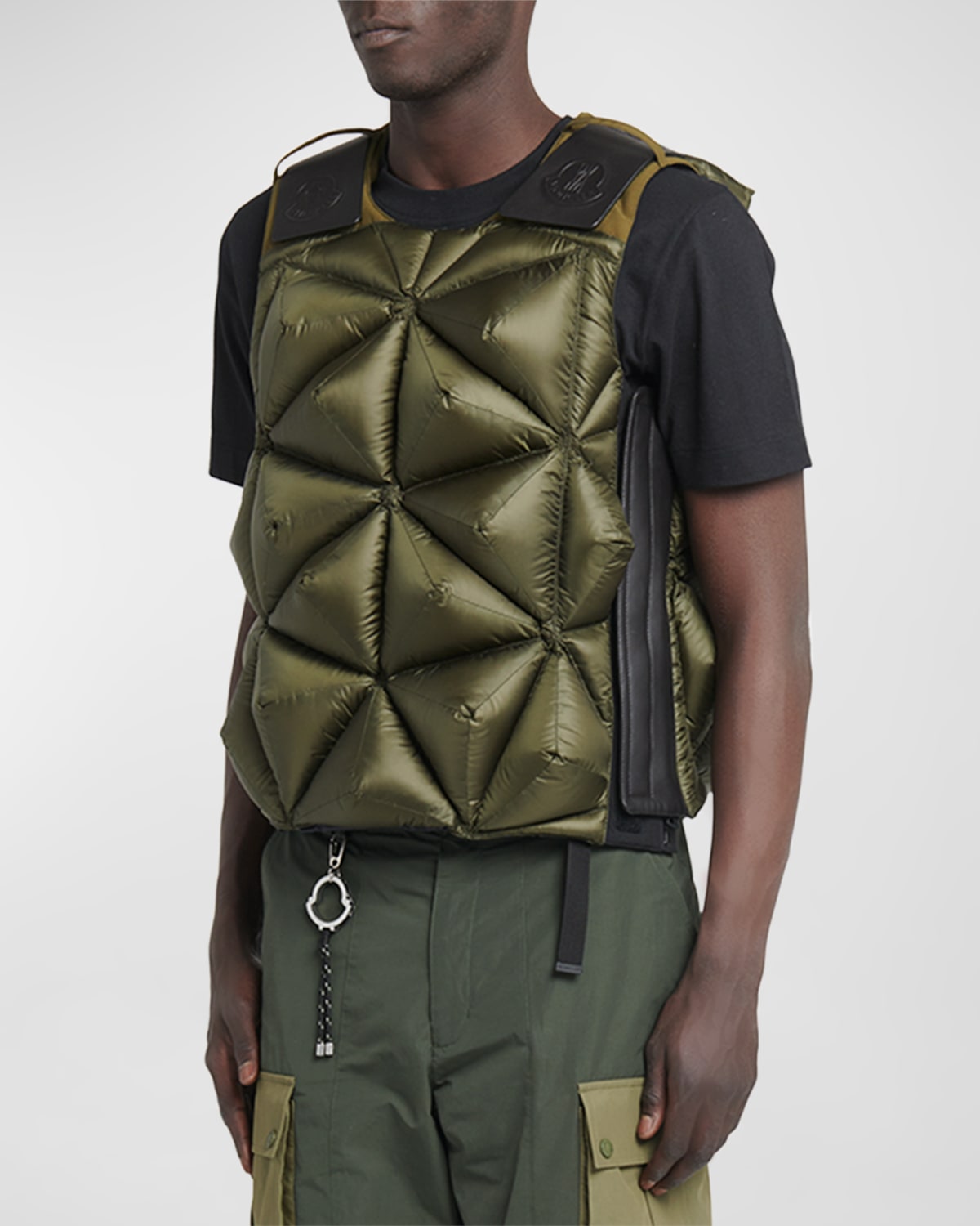 Moncler x Pharrell Williams Men's Holly Triangle Quilt Puffer Vest