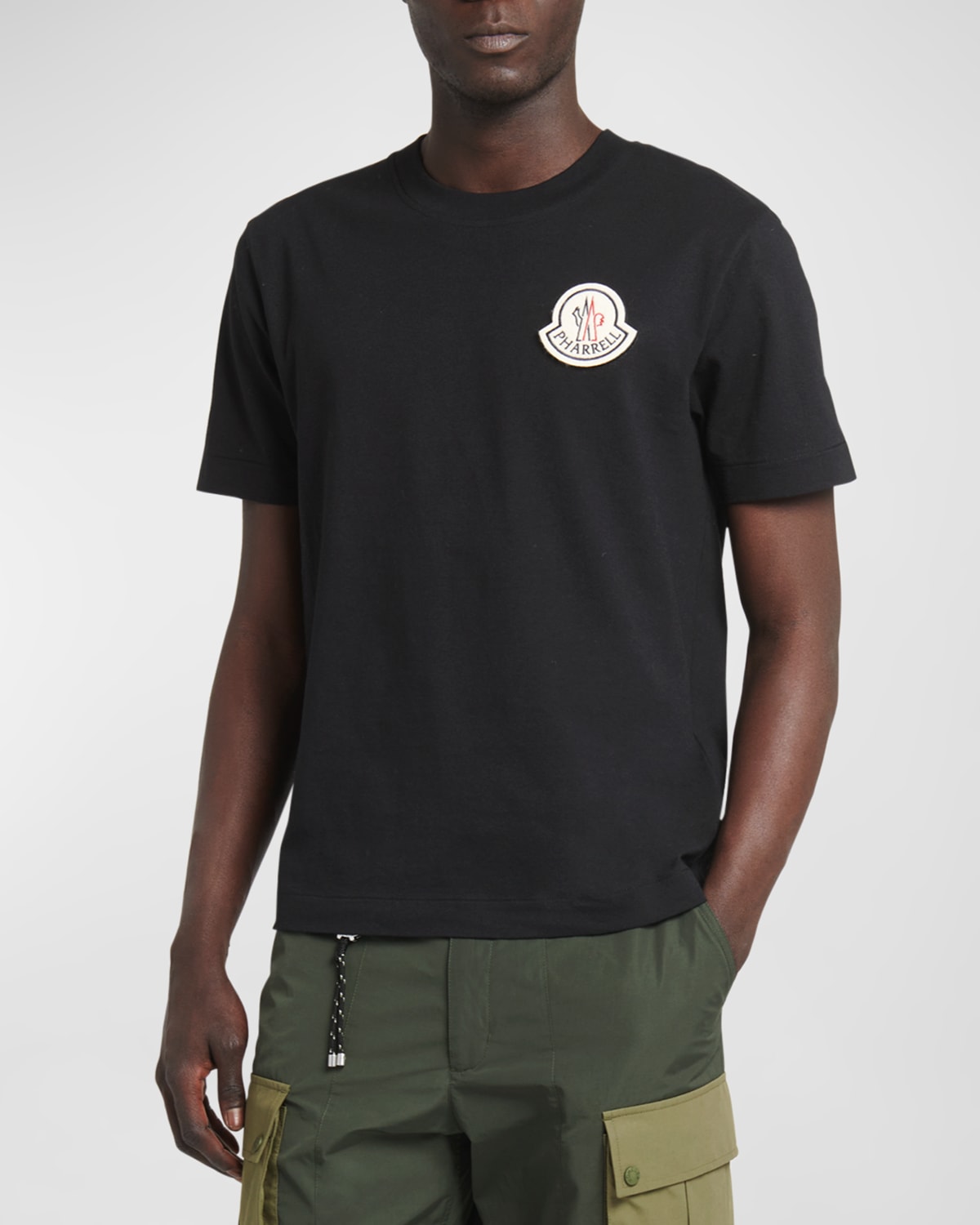 Shop Moncler Genius Moncler X Pharrell Williams Men's Jersey T-shirt In Black