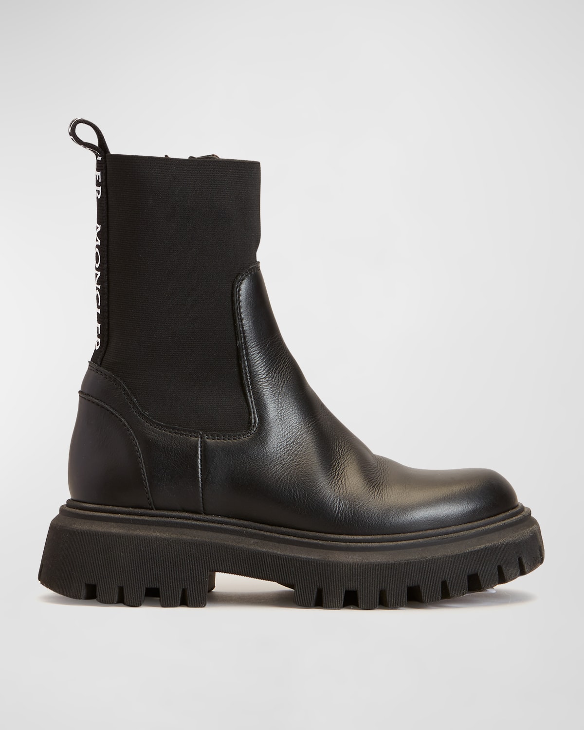 Shop Moncler Girl's Chris Snow Boots, Toddler/kids In 409-999 Black