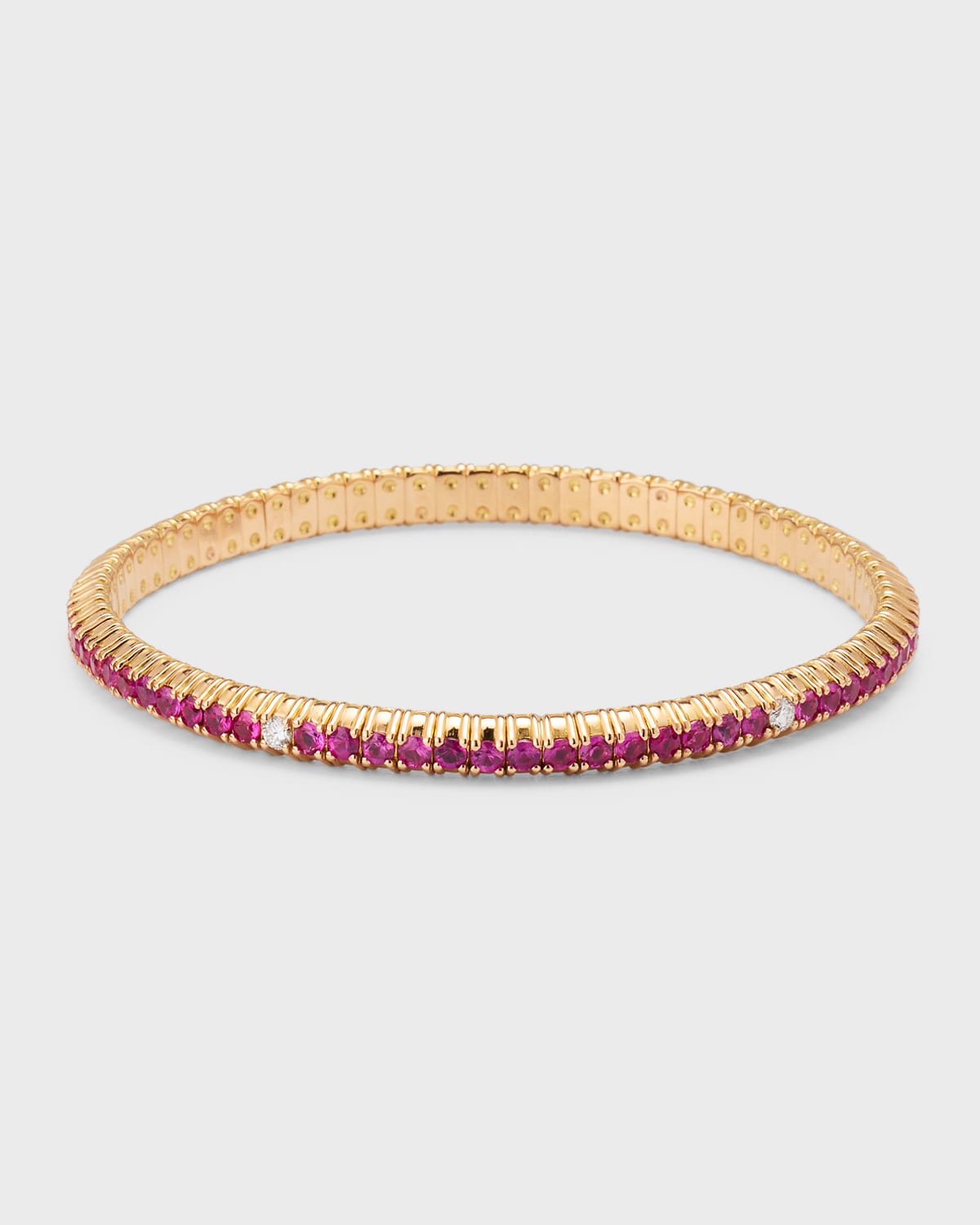 Zydo 18k Rose Gold Pink Sapphire And Diamond Bracelet In Pink/rose Gold