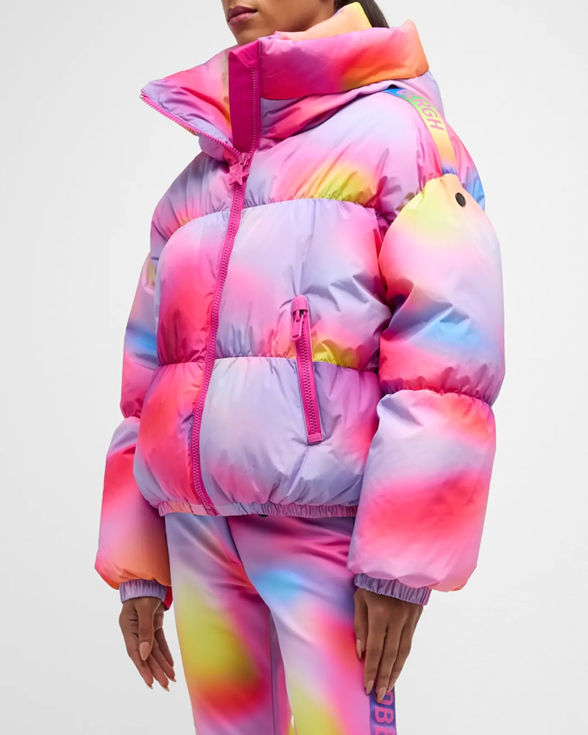 Goldbergh Lumina Multicolor Ski Jacket In Pink