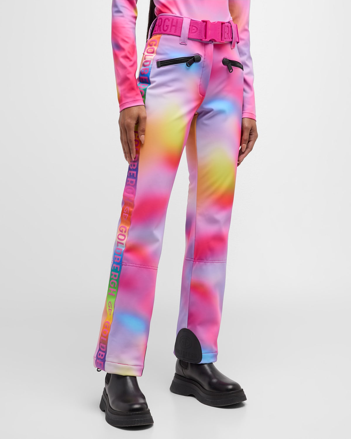 Goldbergh Supernova Multicolor Ski Pants In Purple