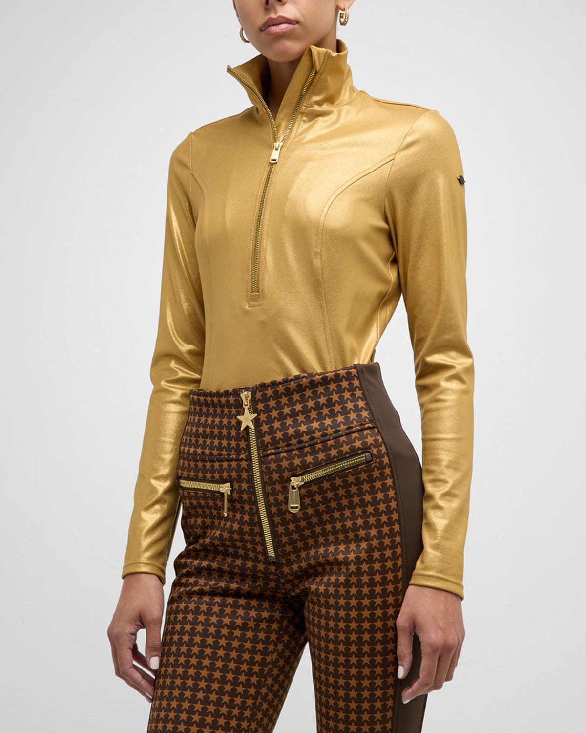 Goldbergh Glamour Ski Pullover In Gold