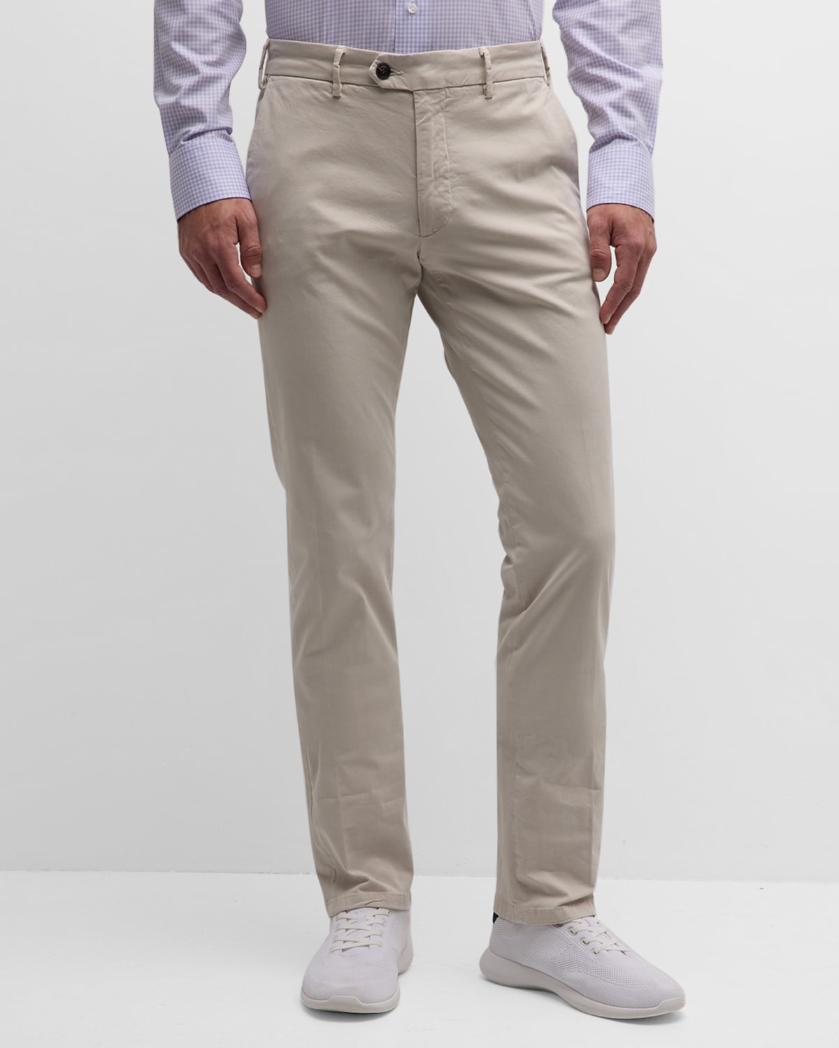 PETER MILLAR MEN'S CONCORDE GARMENT-DYED FLAT-FRONT TROUSERS