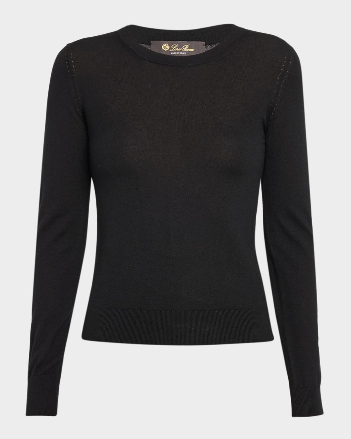 Loro Piana Long-sleeve Cashmere Sweater In Black