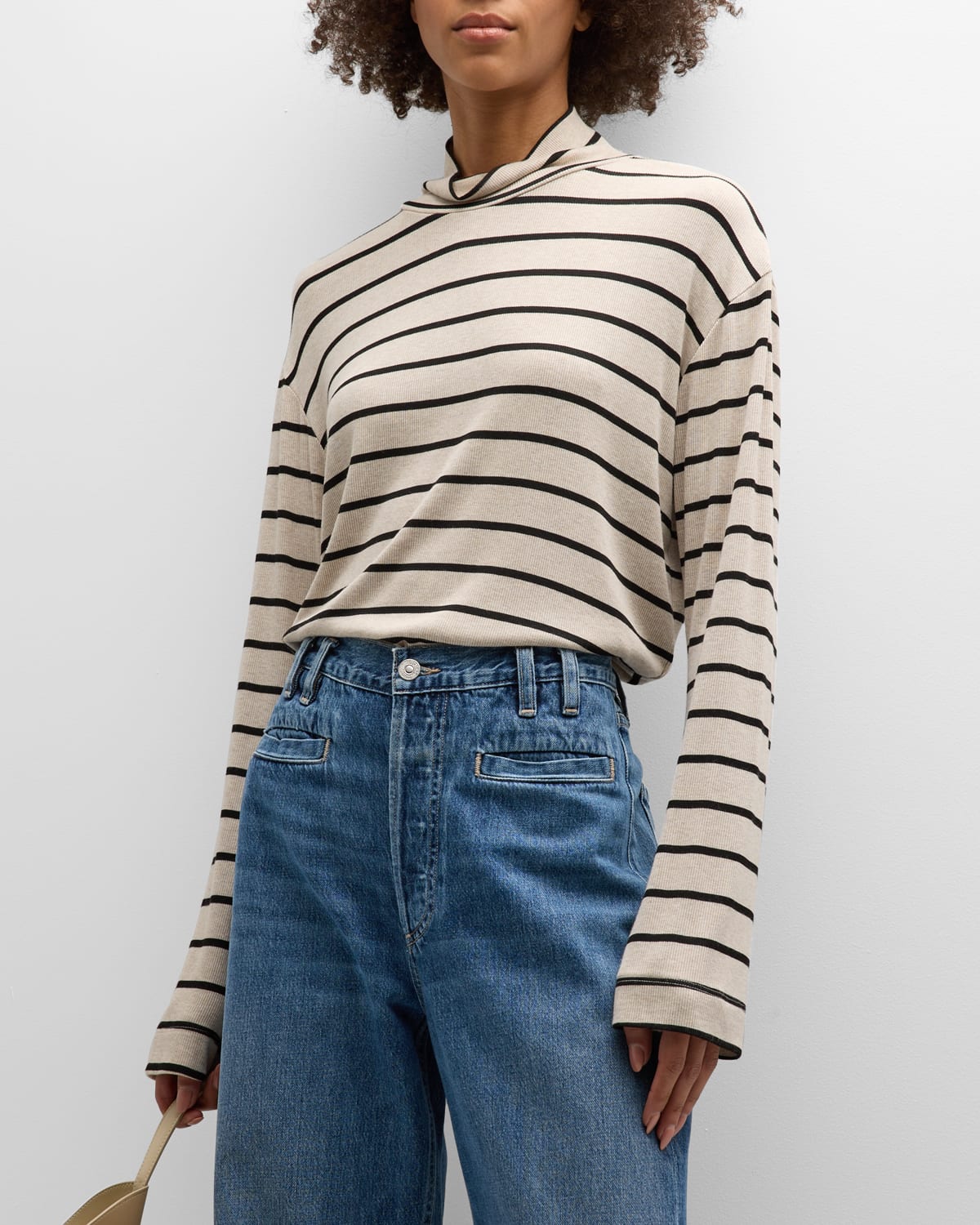 Selma Stripe Long Sleeve Turtleneck