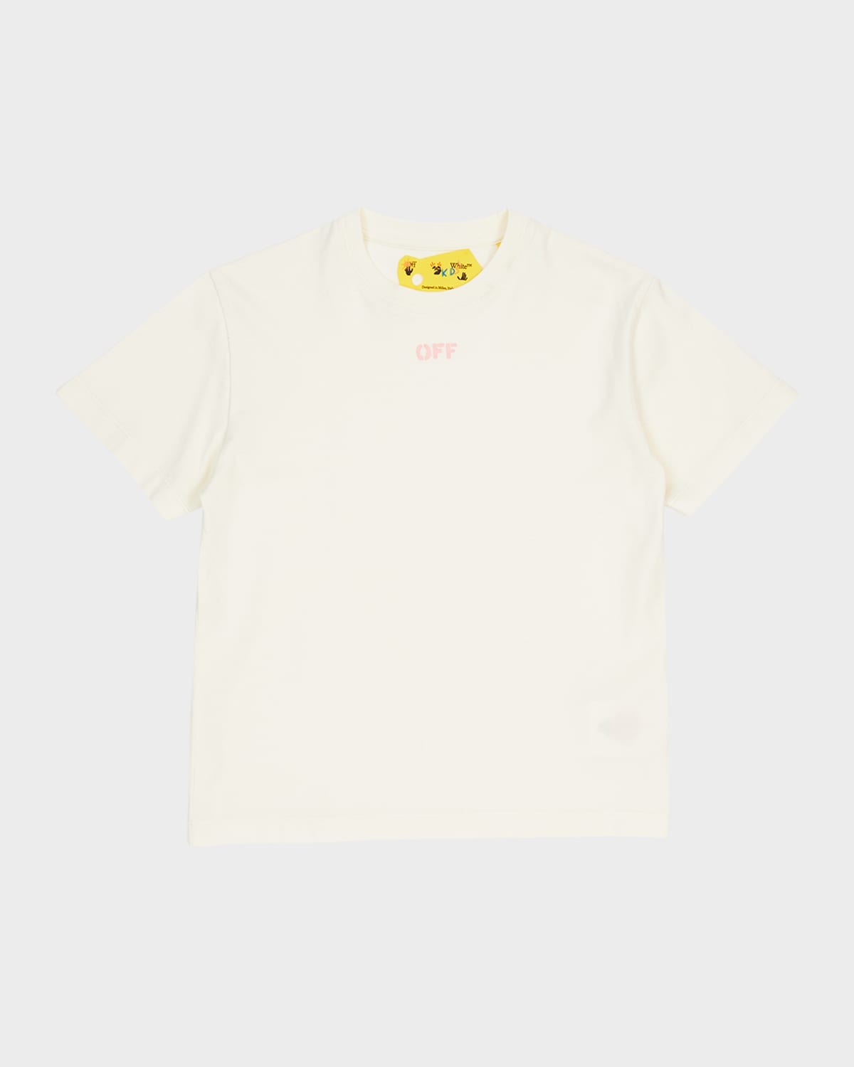 Off-white Kids' Girl's Off Stamp T-shirt In Off White Pink