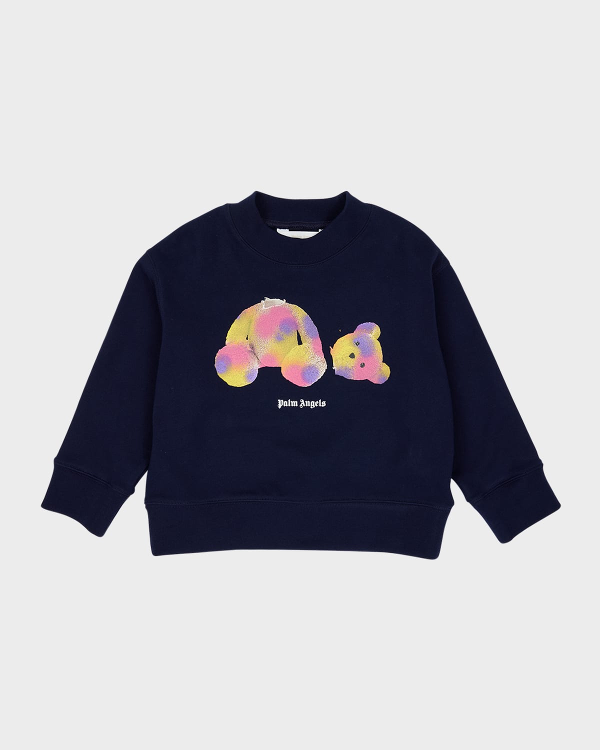 Girl's Teddy Bear-Print Sweatshirt, Size 4-12