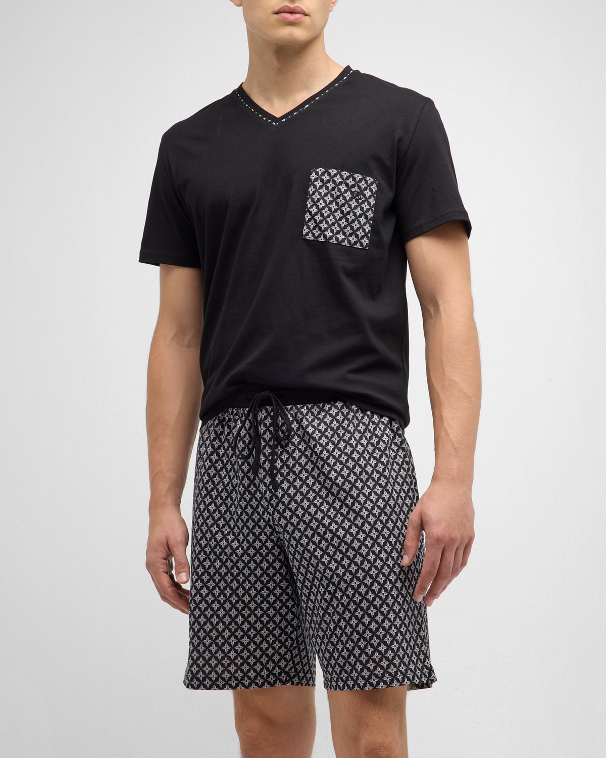 Hom Men's Vince Patterned Short Pajama Set