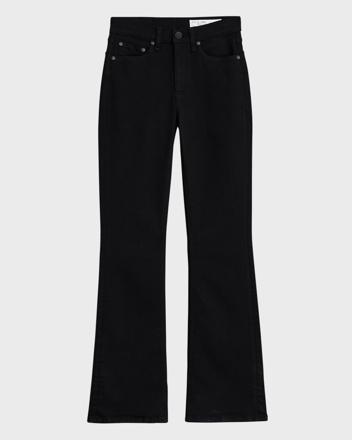 Rag & Bone Flexi Peyton Mid-rise Bootcut Jeans In Black