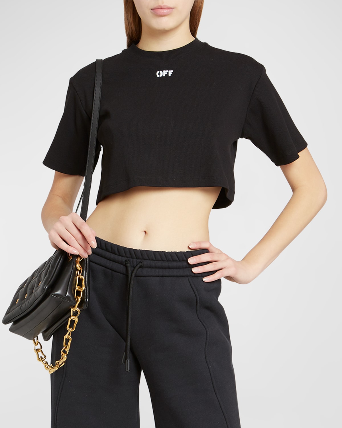Off-Stamp Cropped Tee