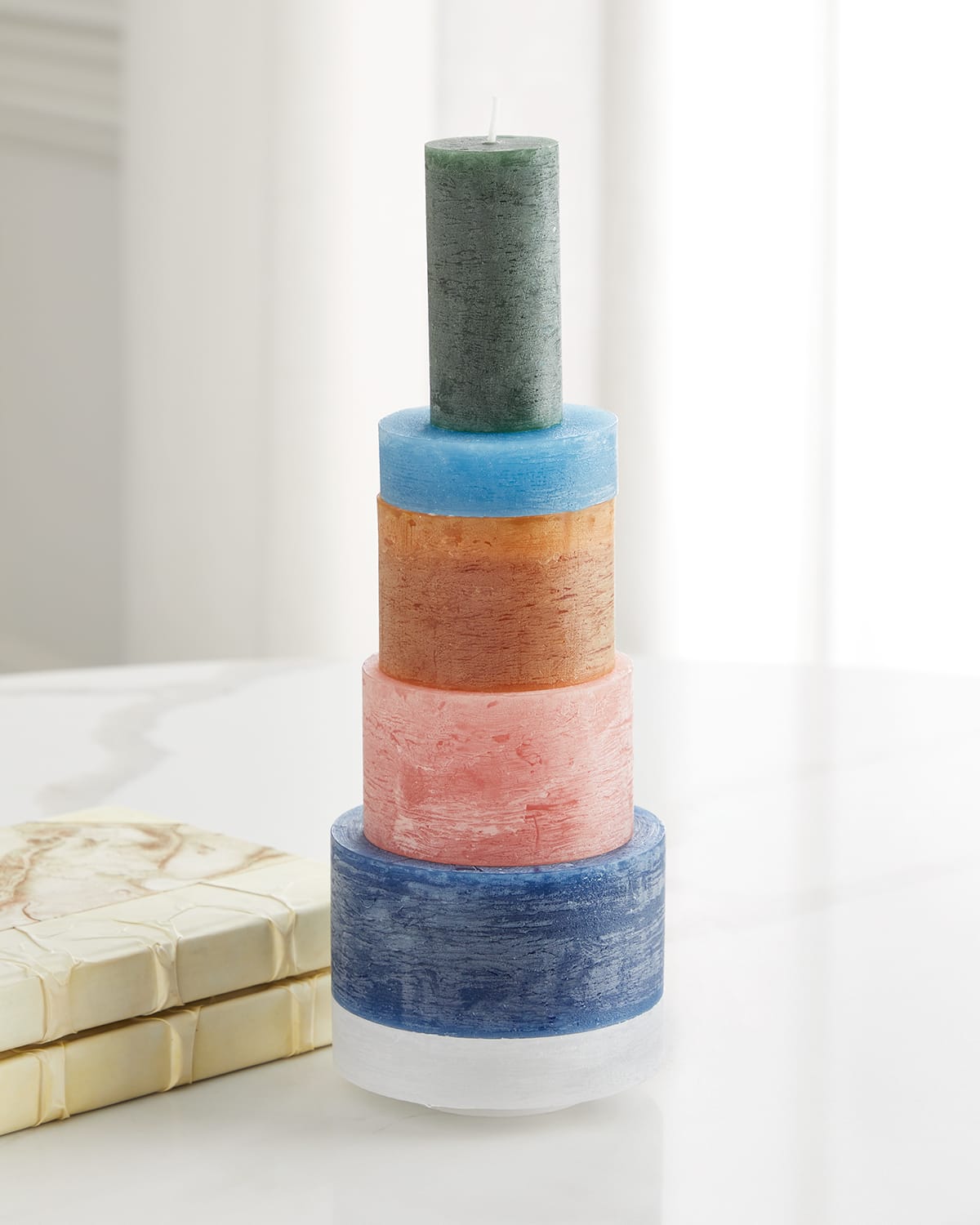Stan Editions Six High Candle Stack In Pinkblue