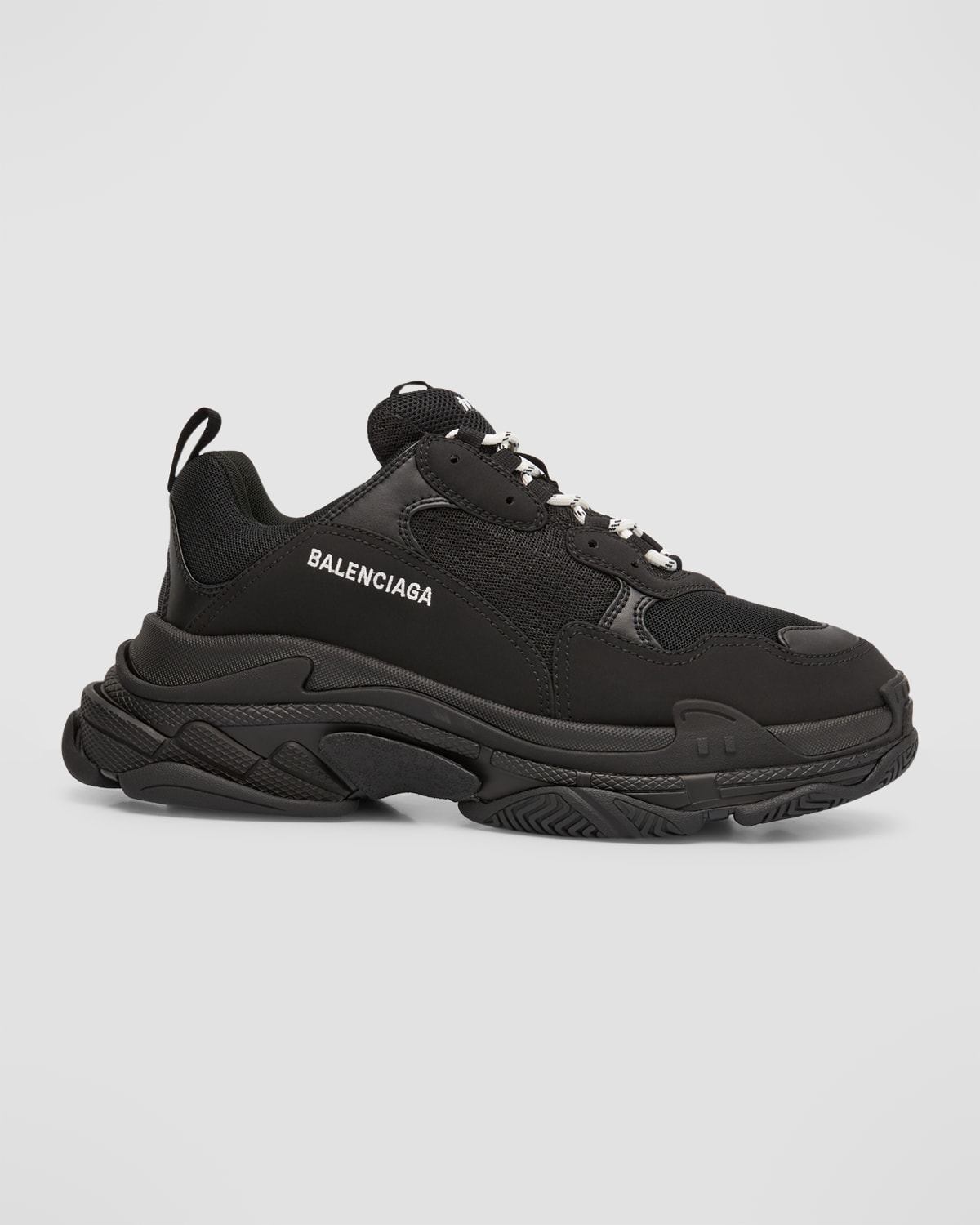 BALENCIAGA Triple S logo-embroidered faux leather, faux nubuck and mesh  sneakers