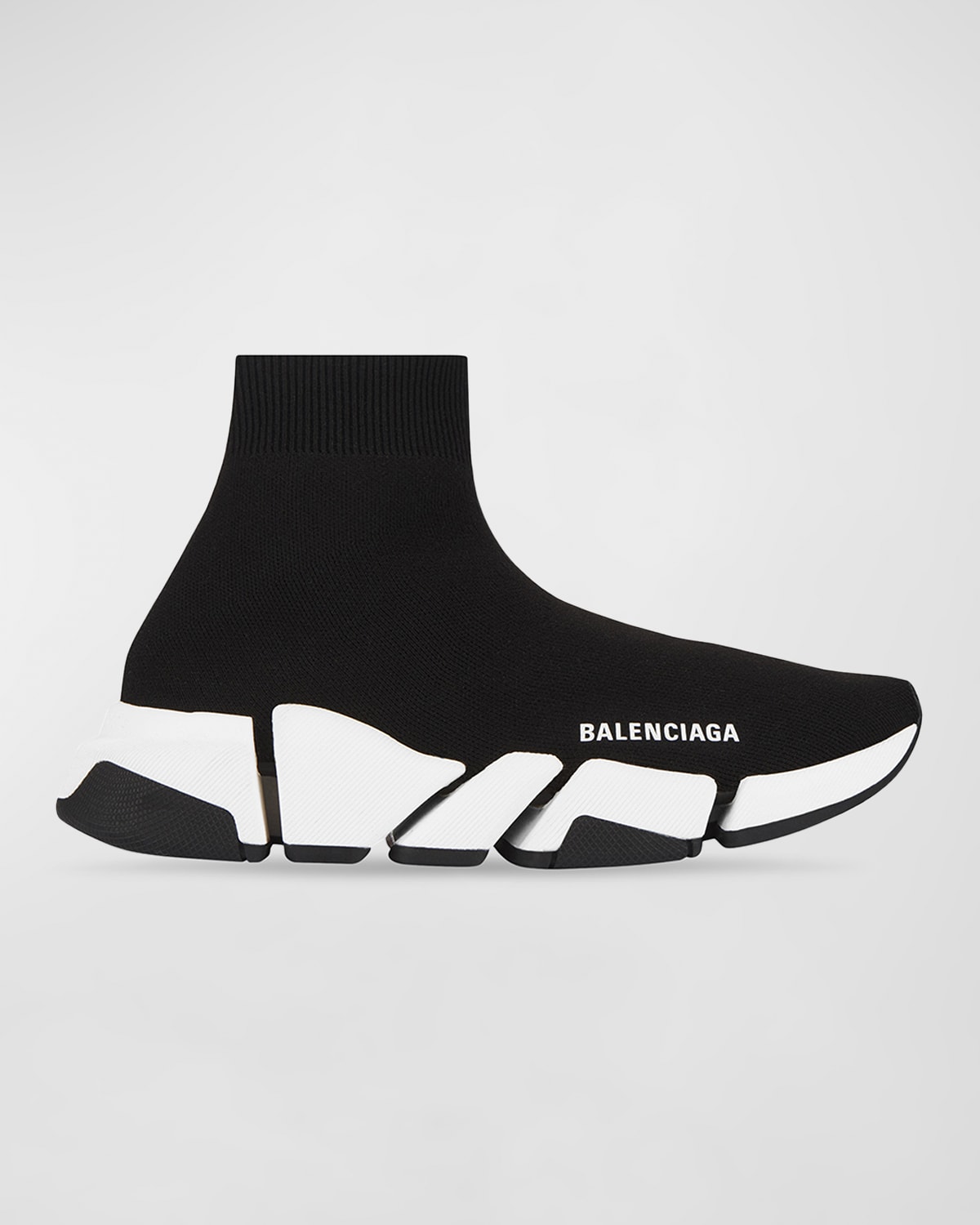 Balenciaga Speed 2.0 Recycled Knit Sneakers With Bicolor Sole
