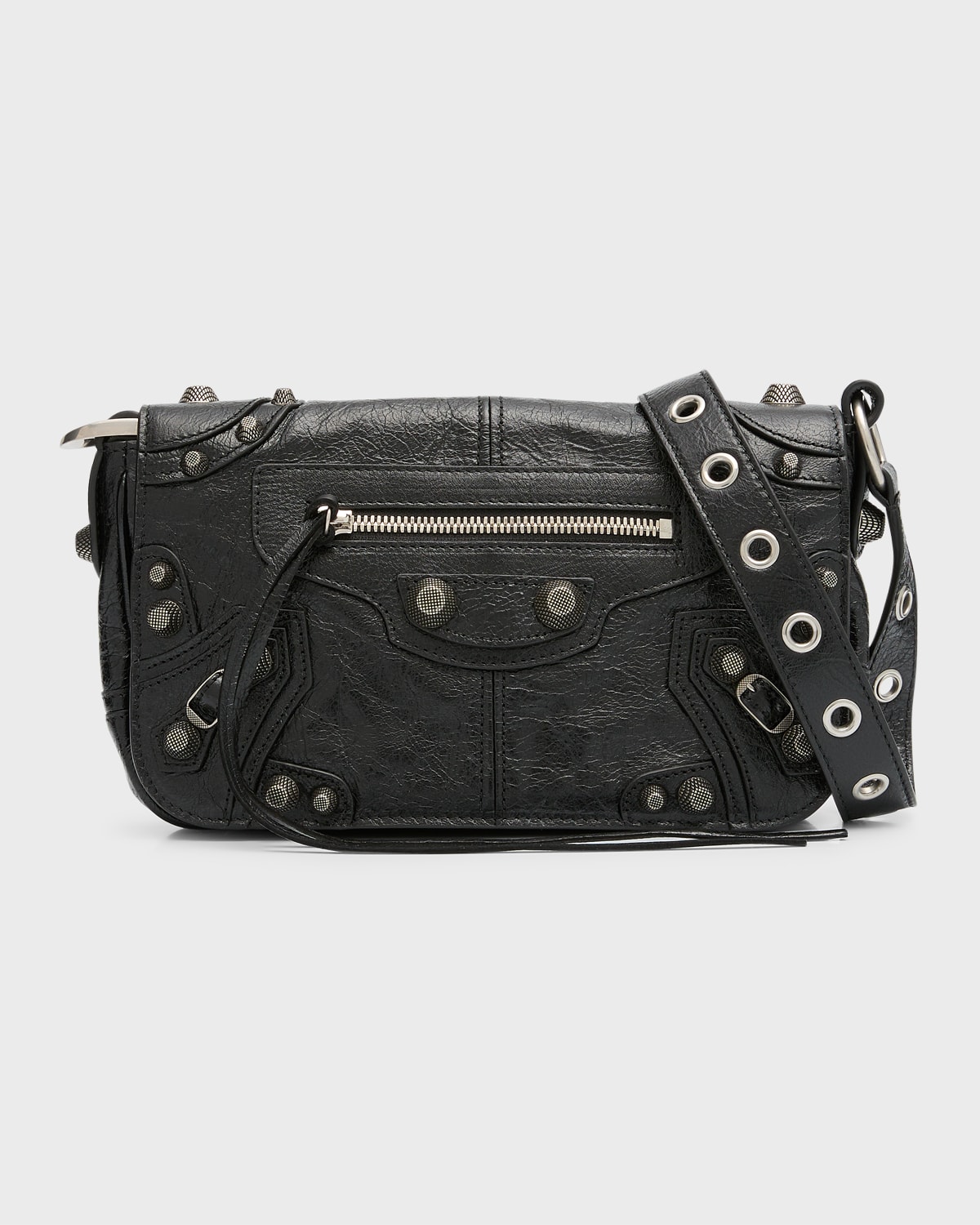 Balenciaga Men's Le Cagole Men Xs Flap Bag With Piercing In Black