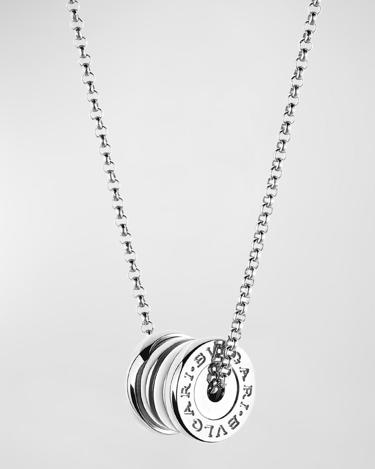 Bvlgari Women's B. Zero1 18k White Gold Spiral Pendant Necklace