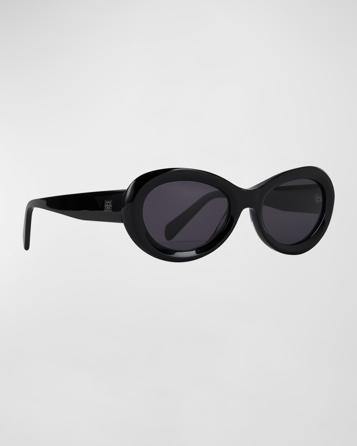 Totême The Ovals Sunglasses Black In Black