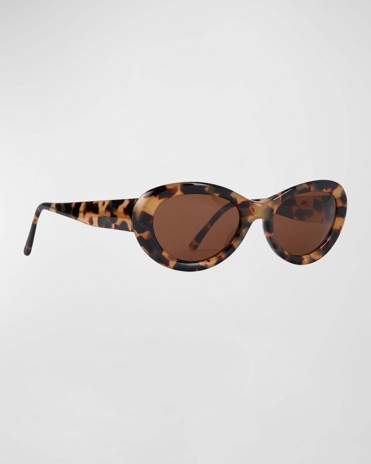 Shop Totême The Ovals Havana Acetate Oval Sunglasses In Tortoise 848