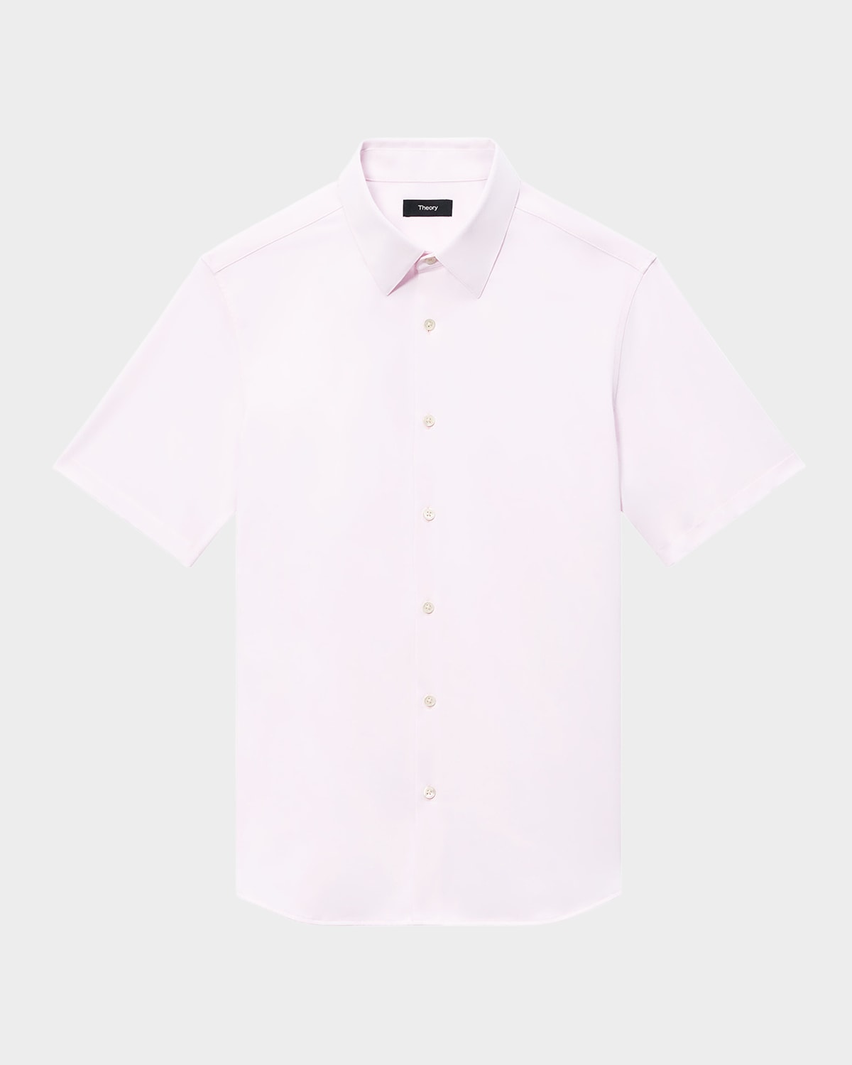 Theory Men's Irving Short Sleeve Shirt In Structure Knit In White