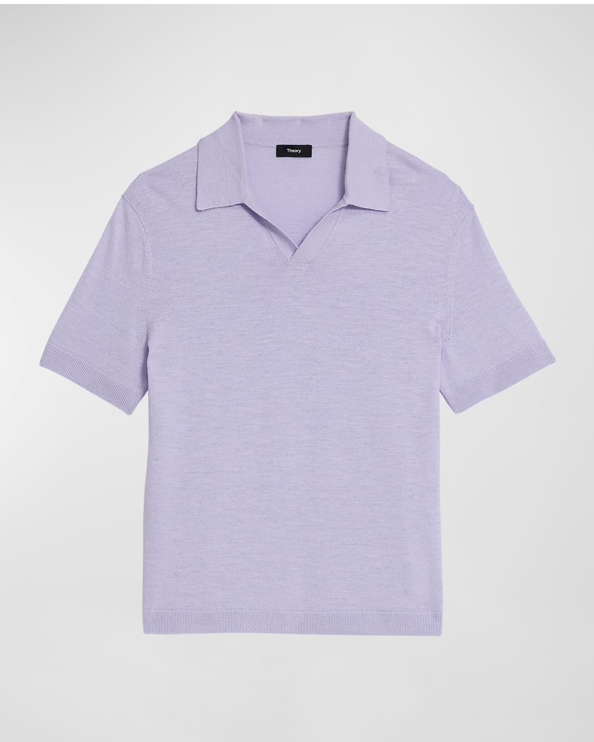 Theory Men's Brenan Knit Polo Shirt In Gray