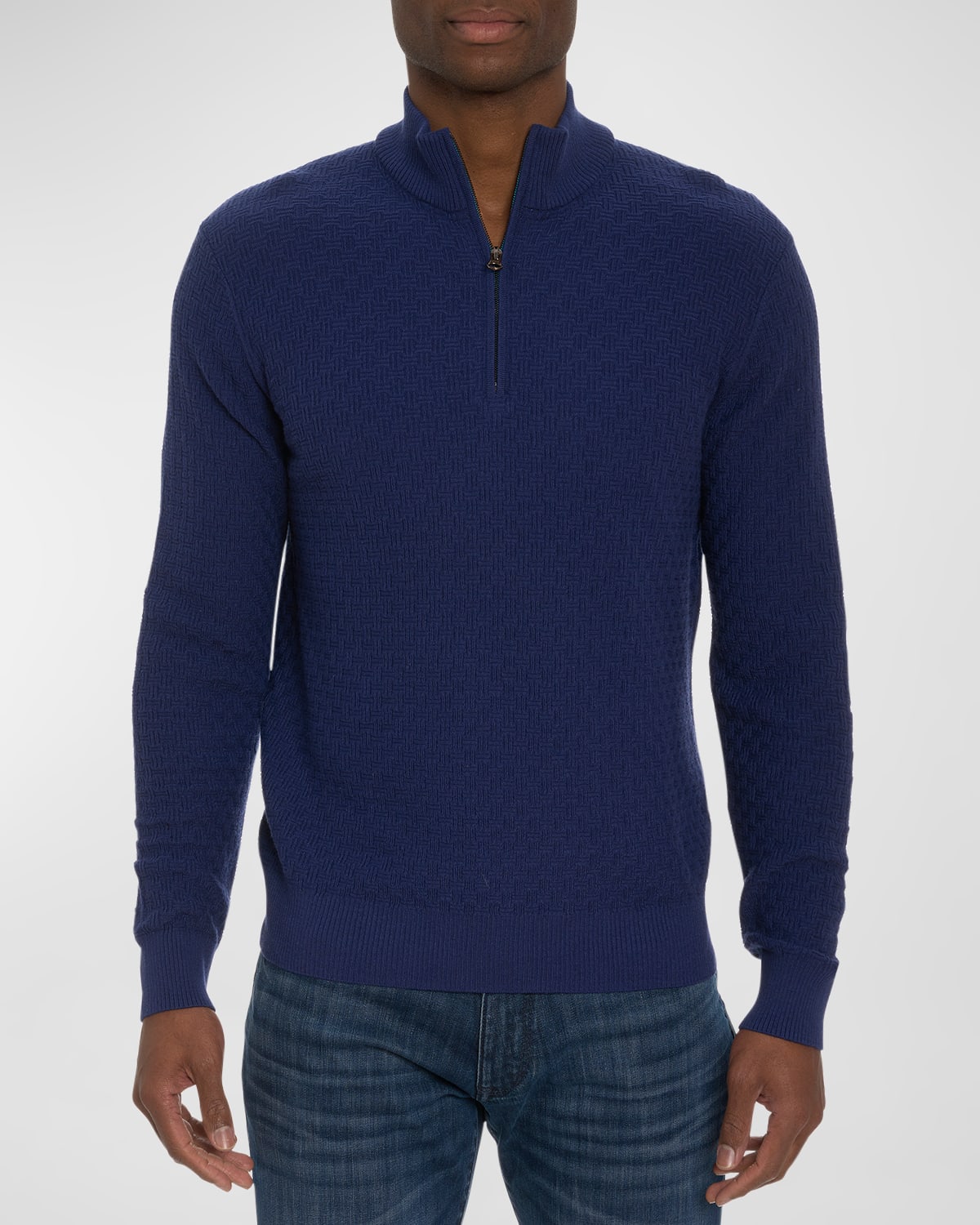 Robert Graham Men's Reisman Quarter-zip Pullover Sweater In Navy