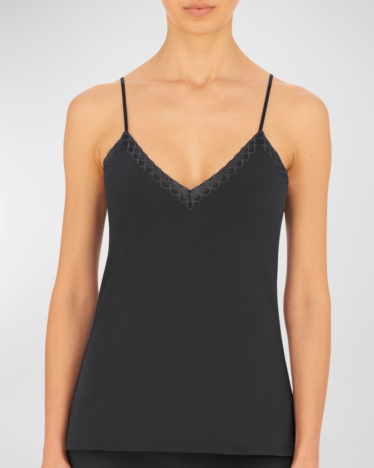 Natori Bliss Cotton Cami In Ash Navy