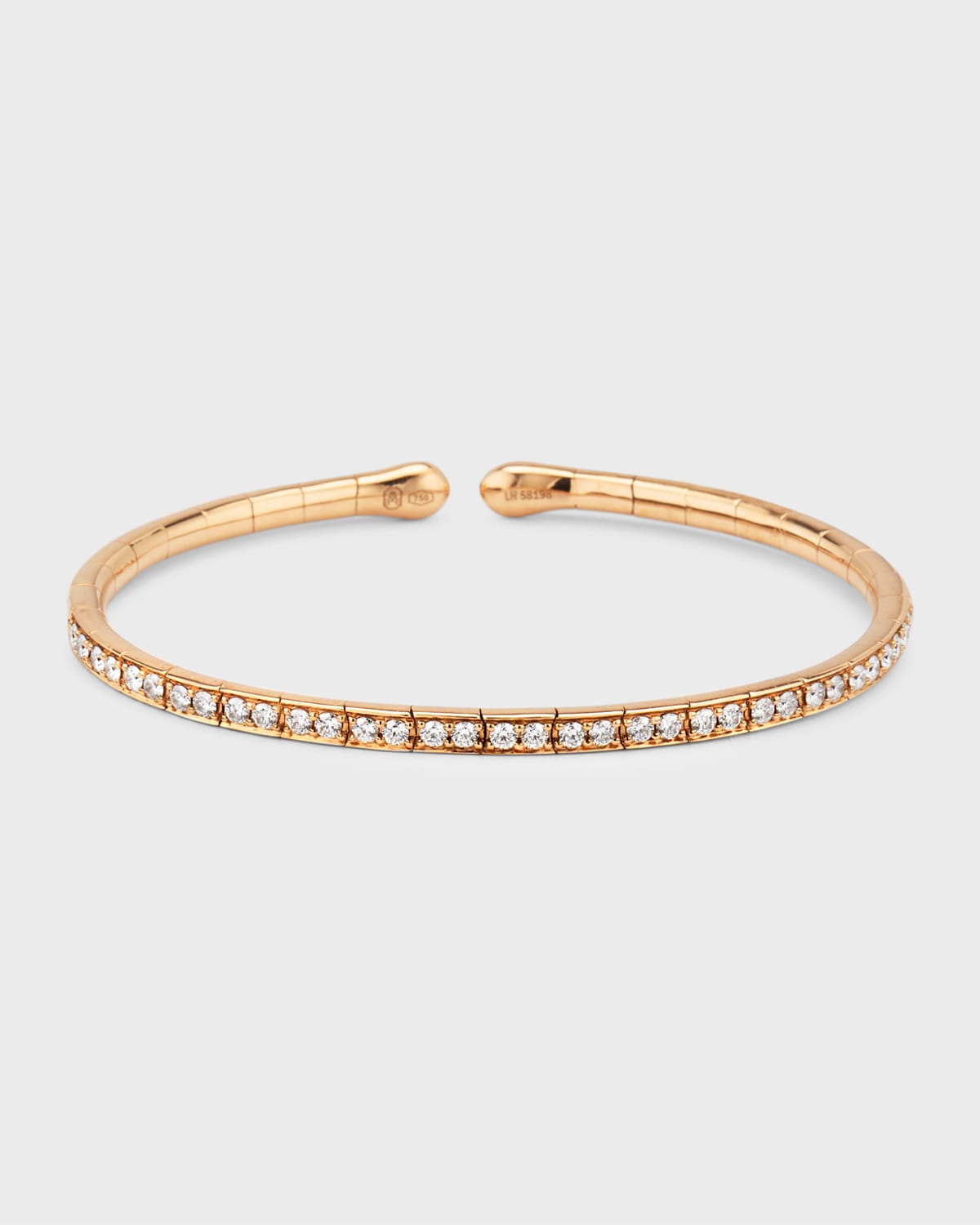 18K Pink Gold Flex Bracelet with Diamonds