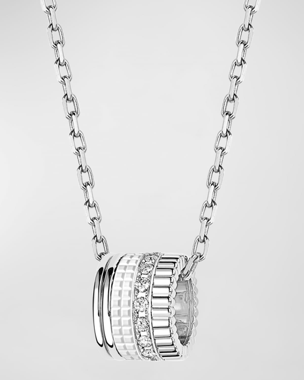 Boucheron 18kt Quatre Double White Edition Weissgoldhalskette Mit Diamanten