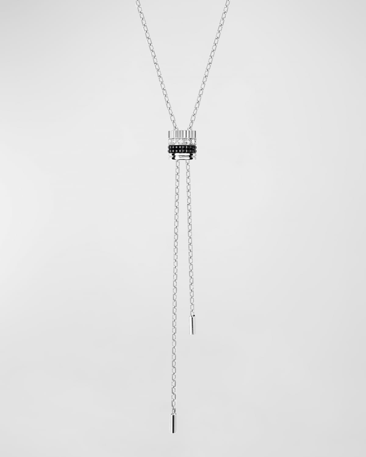 Boucheron Quatre Black Edition Y Necklace In White Gold