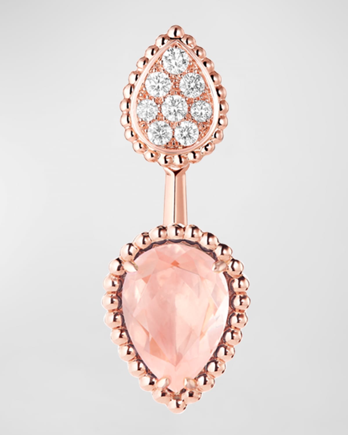 Pink Gold Serpent Boheme Pink Quartz Earring, Single