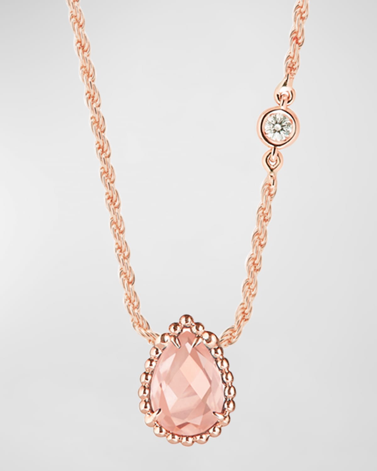 Boucheron Serpent Boheme Extra Small Motif Pink Gold Diamond Pendant