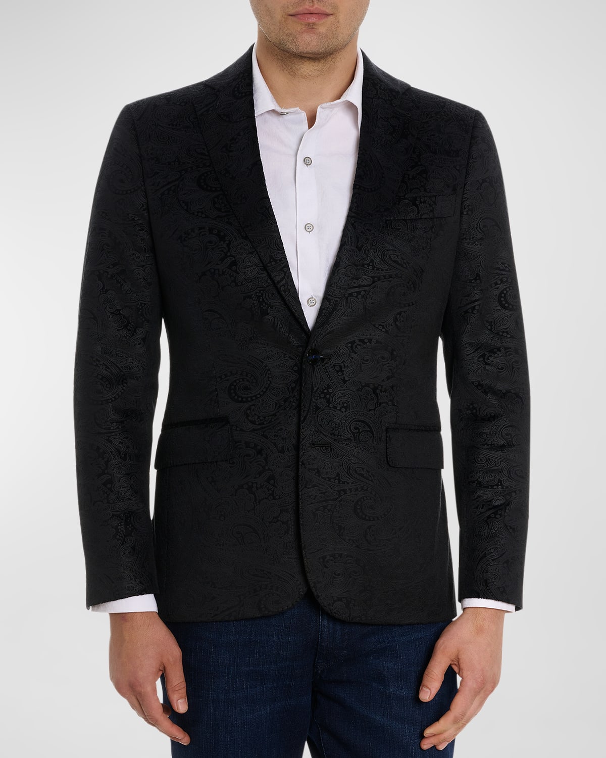 ROBERT GRAHAM MEN'S WEMBLEY VELVET PAISLEY SPORT COAT