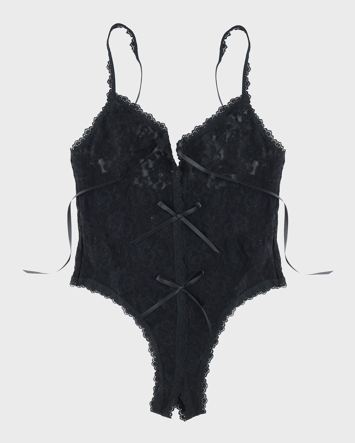 Hanky Panky Signature Lace Open Teddy In Black