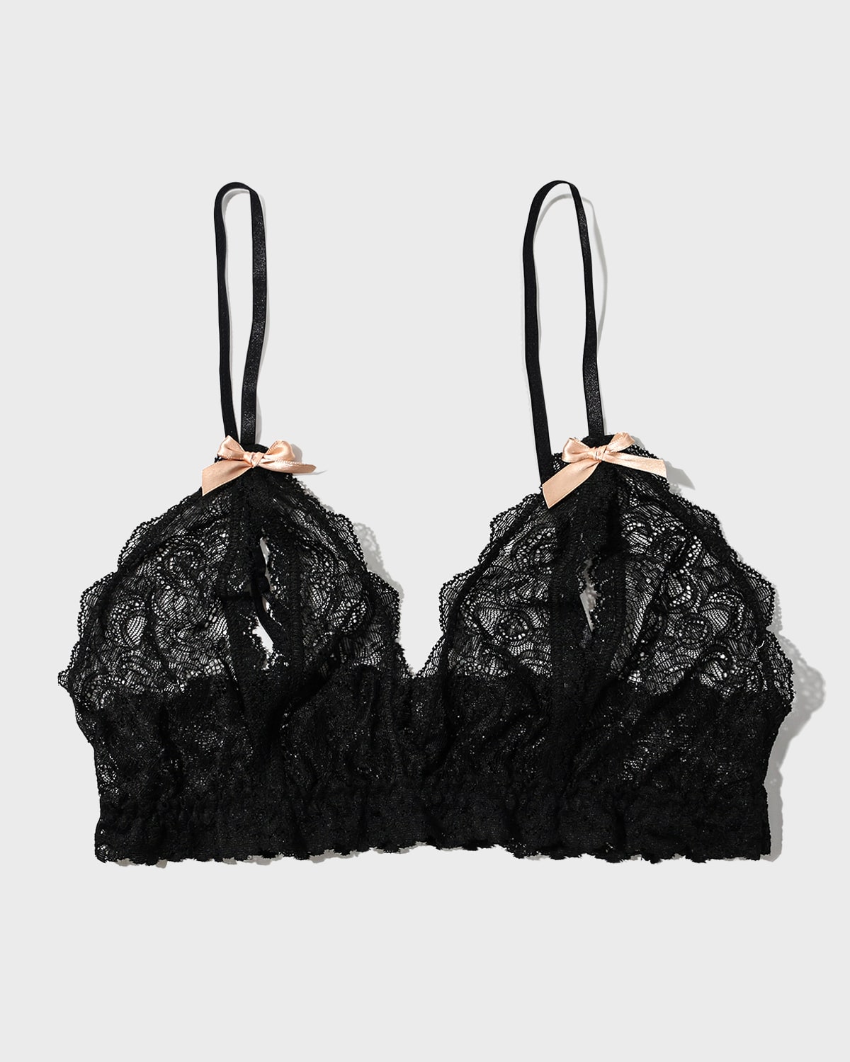 Hanky Panky Peekaboo' Lace Bralette - Black