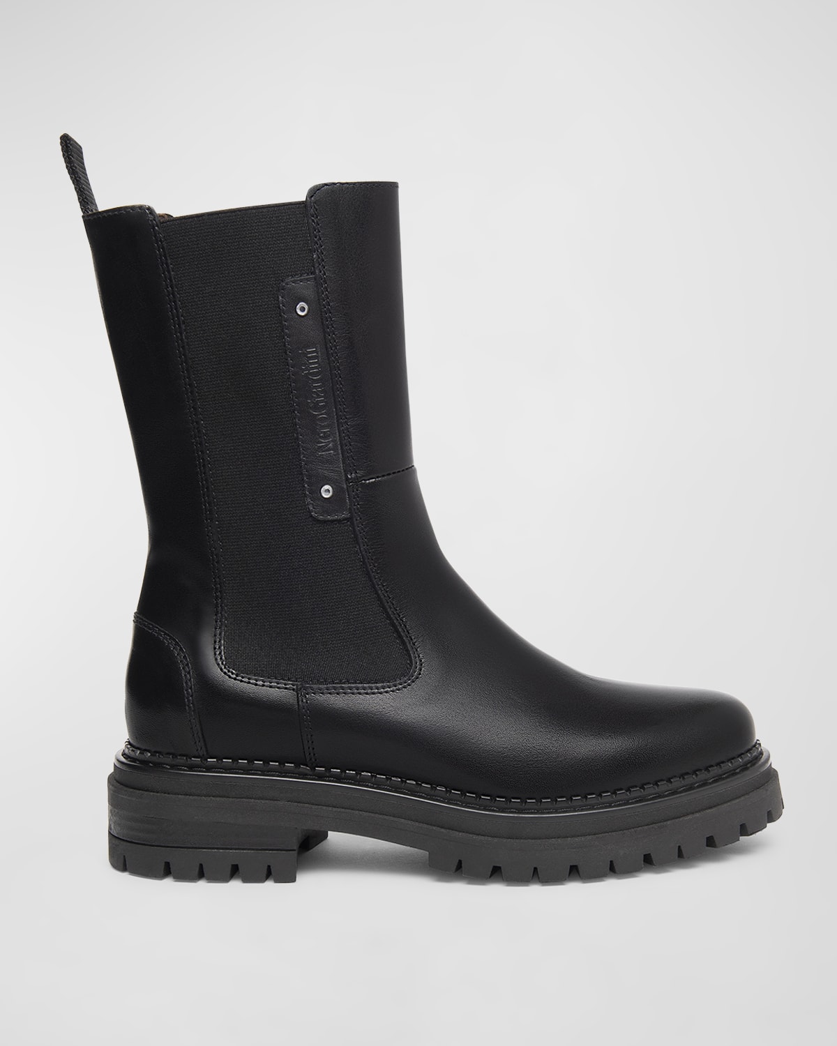 Shop Nerogiardini Leather Mid Chelsea Boots In Black