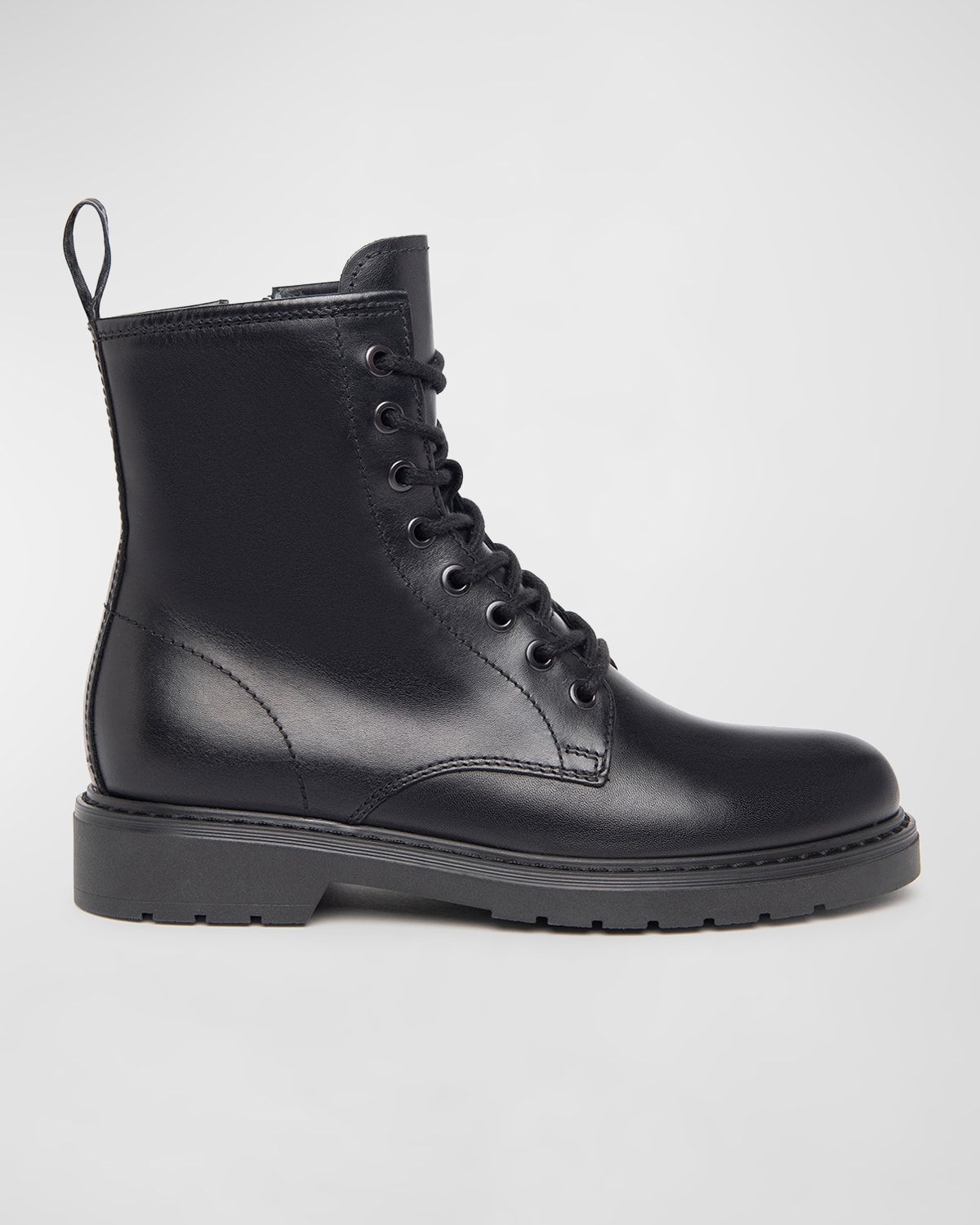 Clean Calfskin Combat Booties