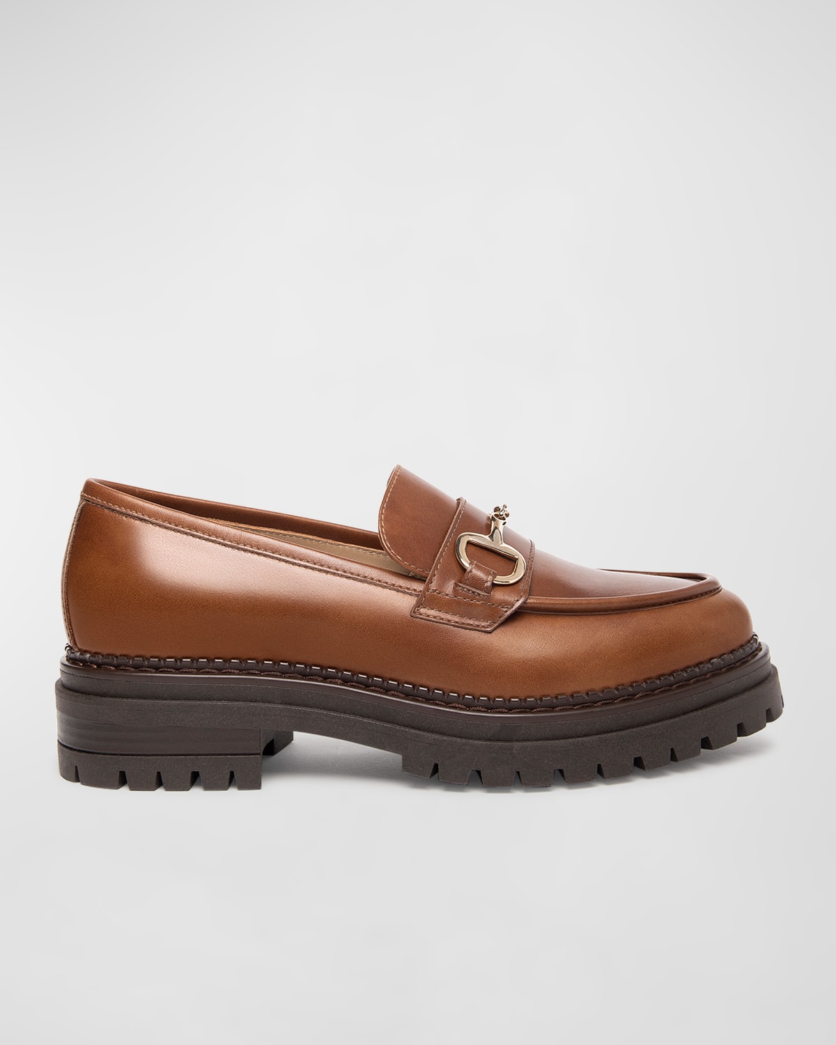 Nerogiardini Bit Platform Loafer In Cognac