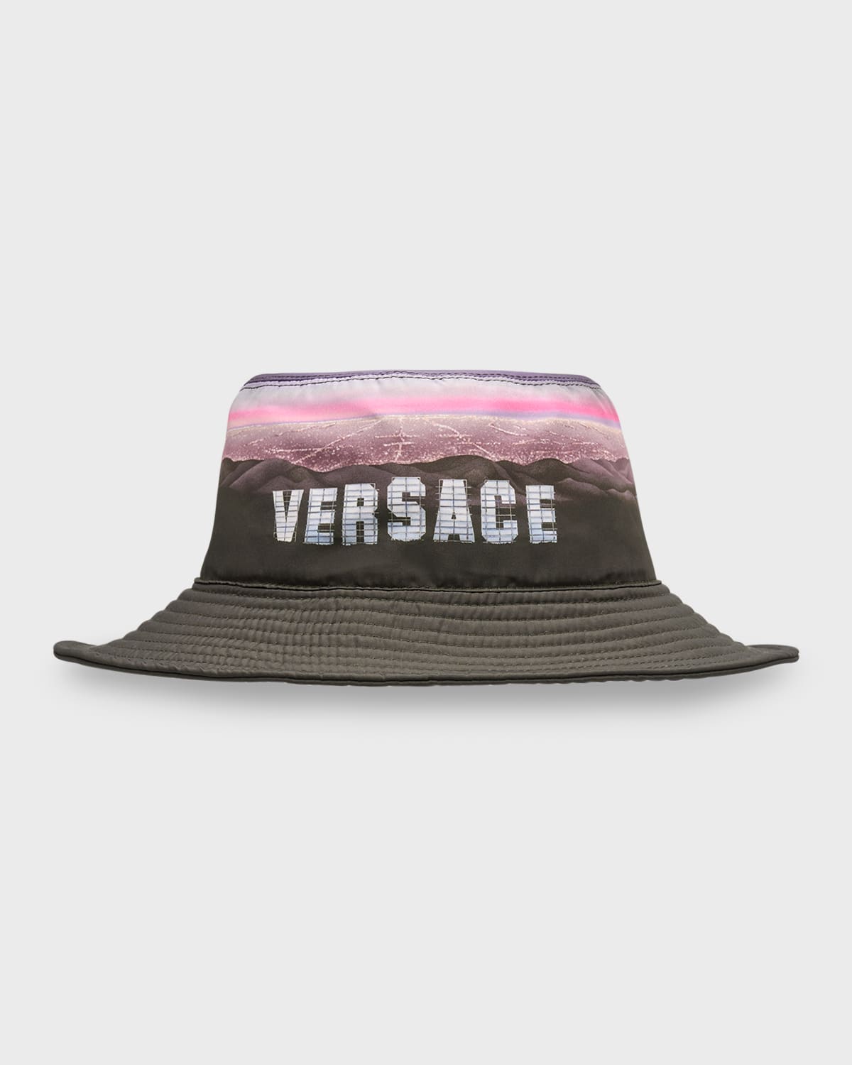 Versace Men's  Hills Printed Nylon Bucket Hat In Multicolor