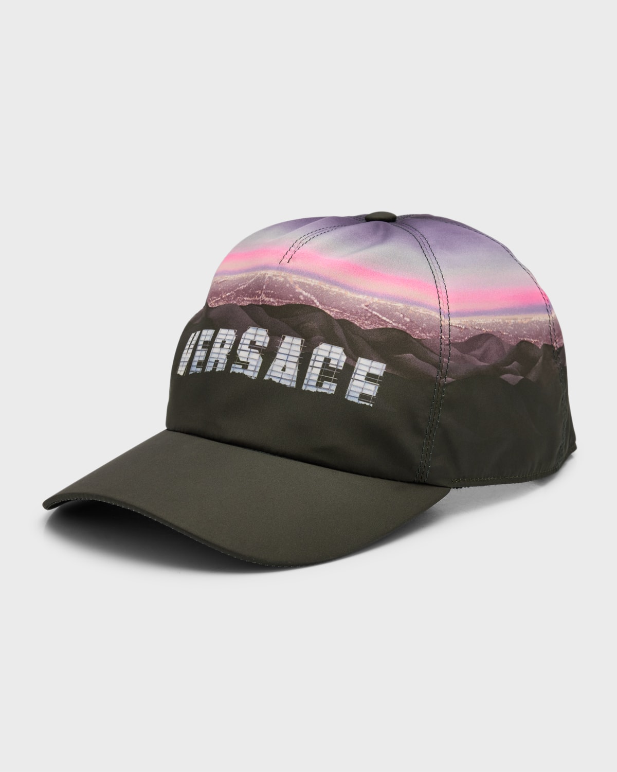 Versace Hills Printed Cap In Multicolor
