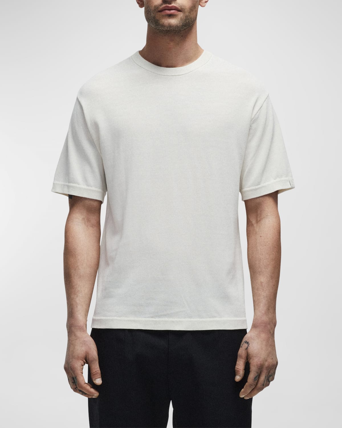 Shop Rag & Bone Men's Nolan Corded Cotton T-shirt In Ltdove