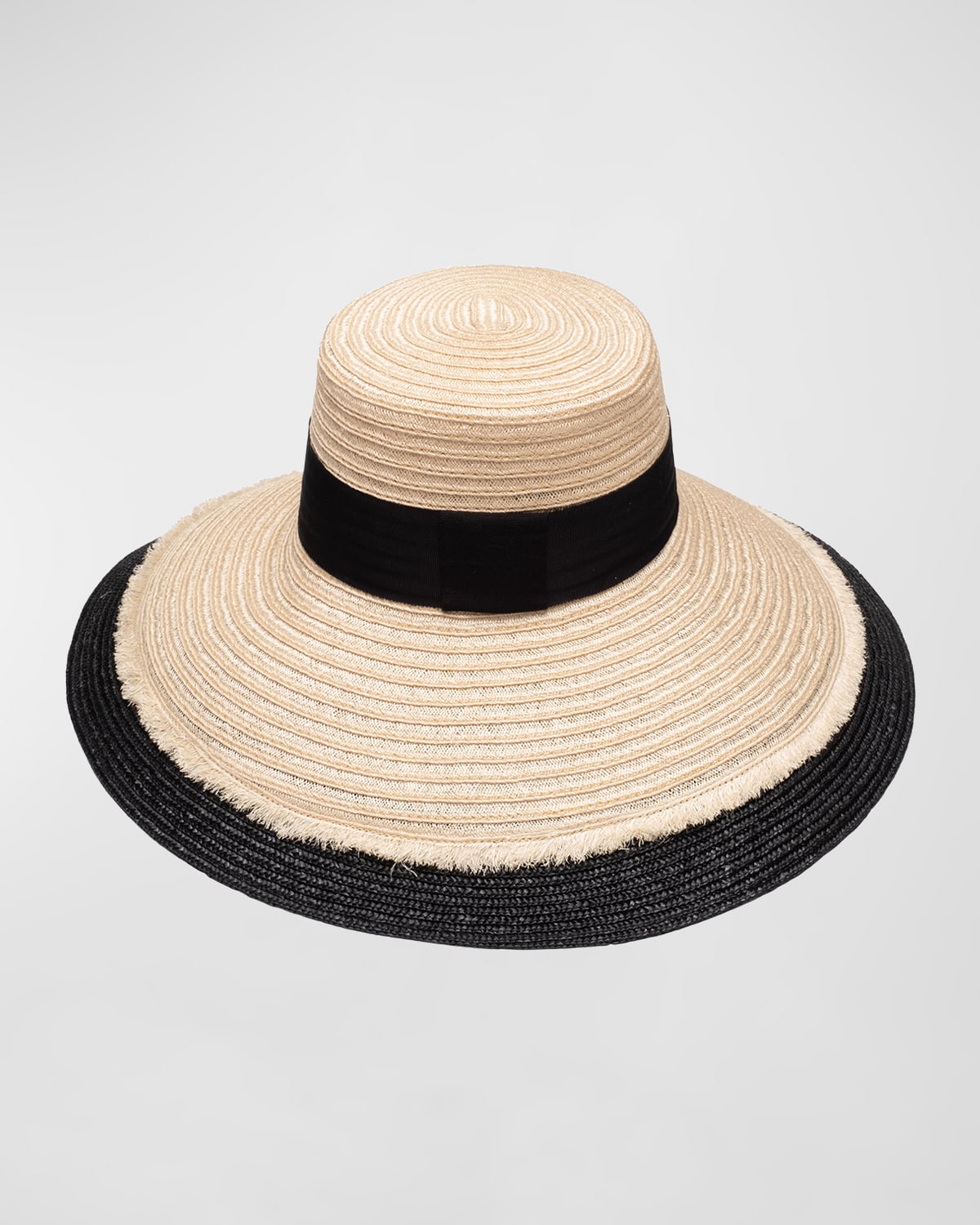 Shop Eugenia Kim Mirabel Hemp Large Brim Hat In Natural Black