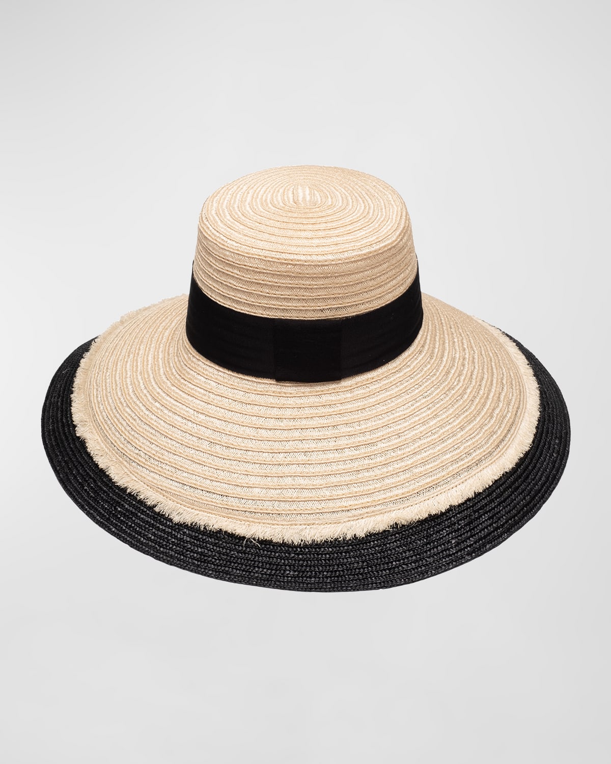 Eugenia Kim Mirabel Hemp Large Brim Hat In Natural Black