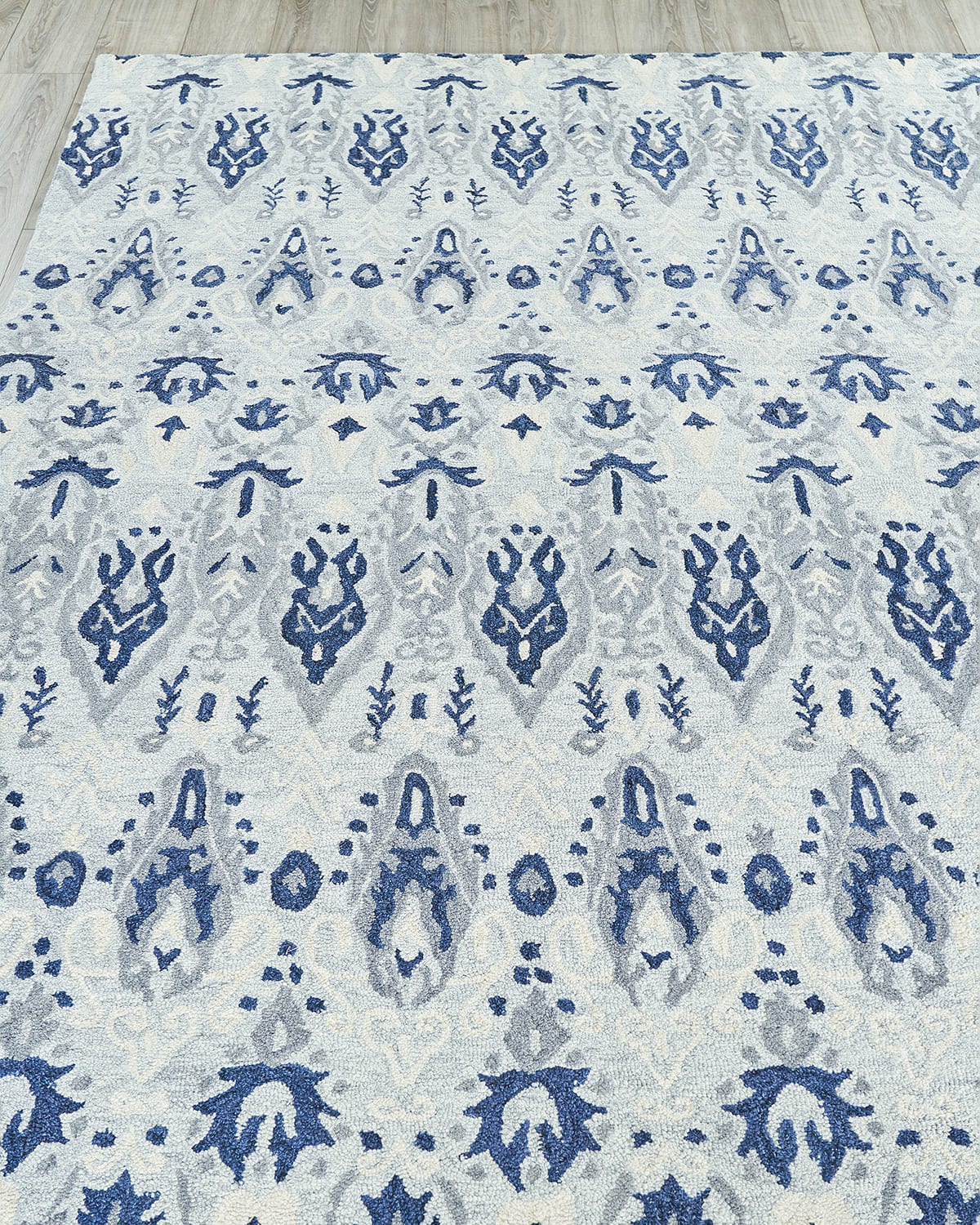 Exquisite Rugs Sansotta Hand-tufted Rug, 9' X 12' In Light Gray/light Blue