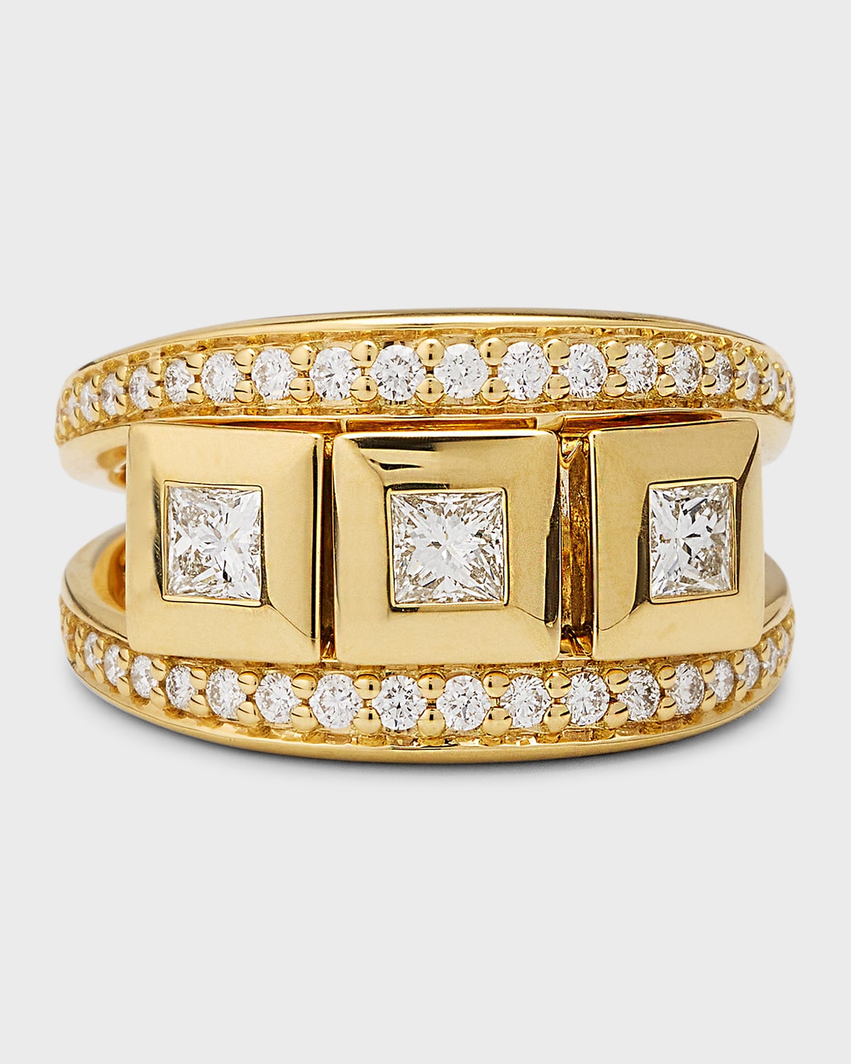 18k Yellow Gold Curriculum Vitae Diamond Ring, Size 7