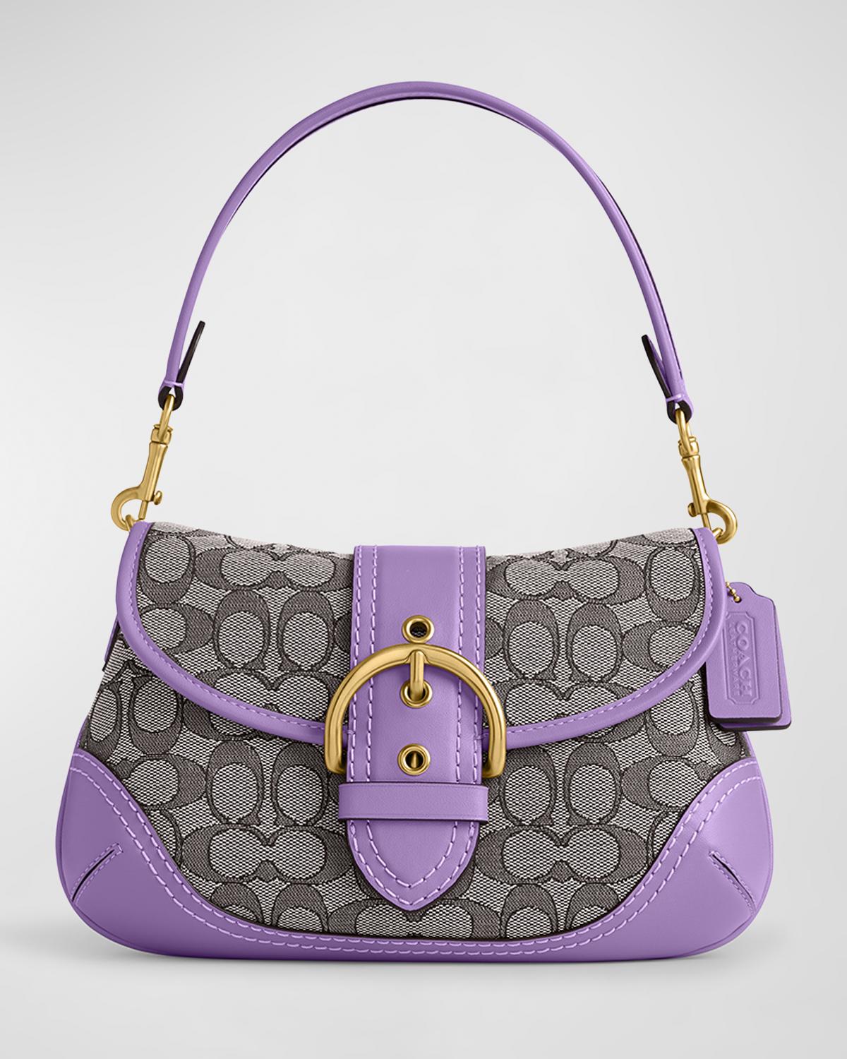 Coach Signature Jacquard Soho Bag In Brass/sun Orange | ModeSens